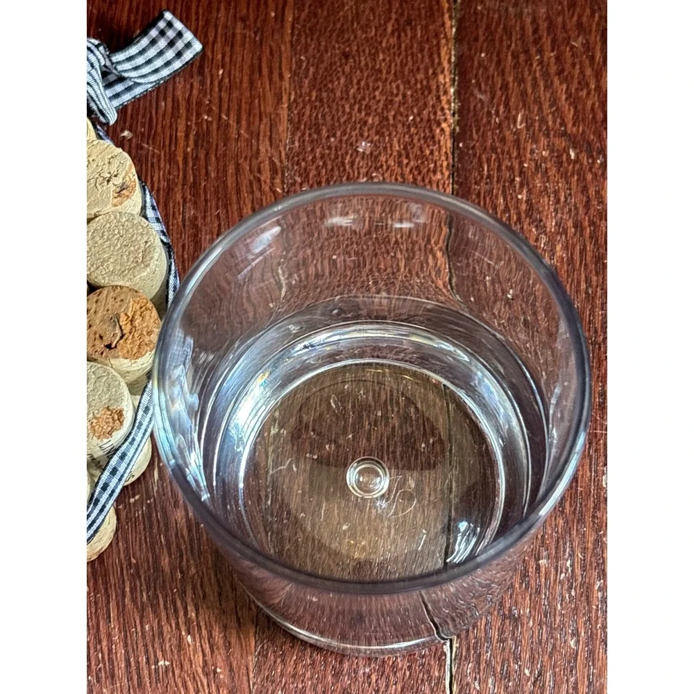 Set of 2 Clear Glass Whiskey Lowball Tumblers Weighted Base Old Fashioned 3.5in